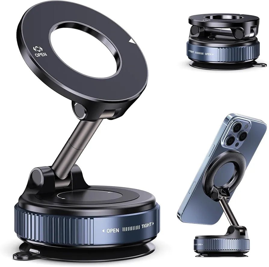 360° Magnetic Car Mobile Holder for Dashboard Vacuum Suction Phone Holder - SHOP FOR ALL