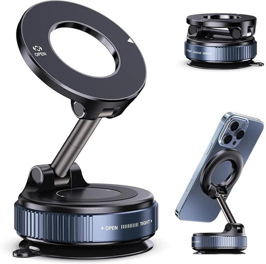 360° Magnetic Car Mobile Holder for Dashboard Vacuum Suction Phone Holder - SHOP FOR ALL