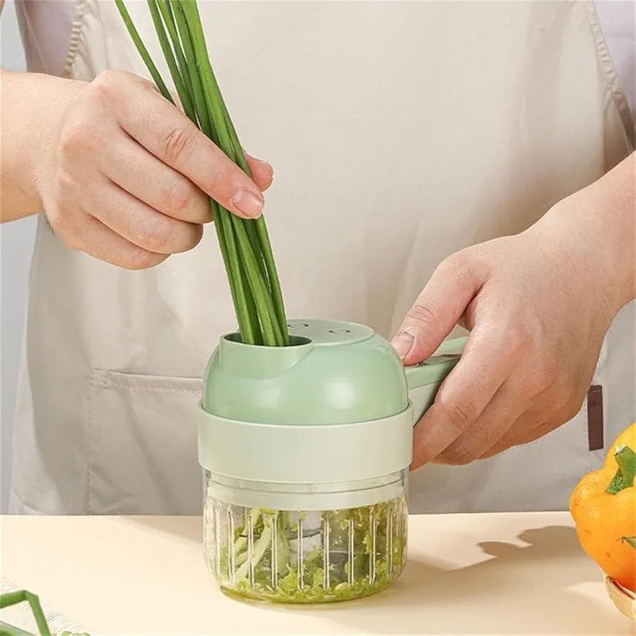 4 - in - 1 Electric Vegetable Cutter – Multi - Function Food Processor - SHOP FOR ALL