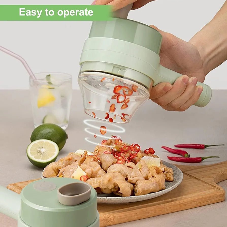 4 - in - 1 Electric Vegetable Cutter – Multi - Function Food Processor - SHOP FOR ALL