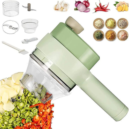 4 - in - 1 Electric Vegetable Cutter – Multi - Function Food Processor - SHOP FOR ALL