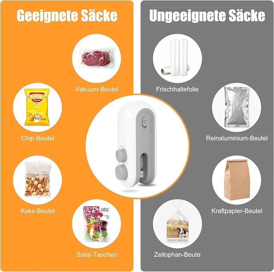 Mini Portable Sealing Machine - 2 in 1 - Sealing & Cutting - SHOP FOR ALL