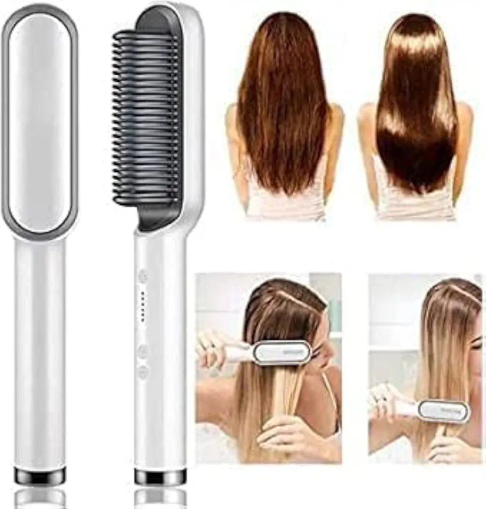 Professional Hair Straightener Tourmaline Ceramic Hair Curler Brush Hair Comb - SHOP FOR ALL