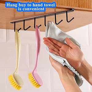 Under - Shelf 6 - Hook Mug & Cup Holder Rack (pack of 2)– Space - Saving Kitchen Cabinet Organizer - SHOP FOR ALL