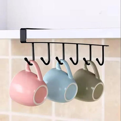 Under - Shelf 6 - Hook Mug & Cup Holder Rack (pack of 2)– Space - Saving Kitchen Cabinet Organizer - SHOP FOR ALL