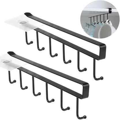 Under - Shelf 6 - Hook Mug & Cup Holder Rack (pack of 2)– Space - Saving Kitchen Cabinet Organizer - SHOP FOR ALL